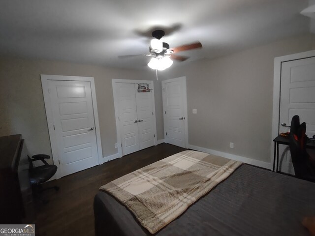 57 Deer Creek Run, Moreland, GA 30259 - bedroom with baseboards and a ceiling fan