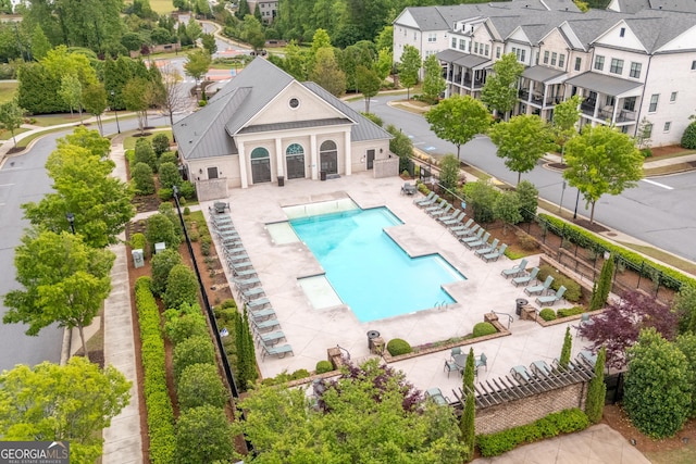 10200 Windalier Way, Roswell, GA 30076 - community pool with a patio and fence