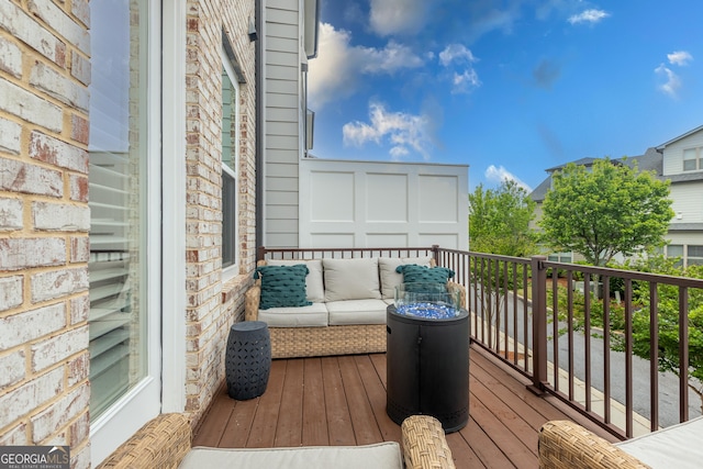 10200 Windalier Way, Roswell, GA 30076 - balcony with an outdoor hangout area