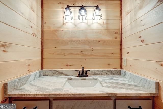 171 Antler Way, Morganton, GA 30560 - bathroom with wooden walls and vanity