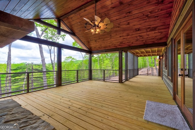 171 Antler Way, Morganton, GA 30560 - unfurnished sunroom featuring lofted ceiling