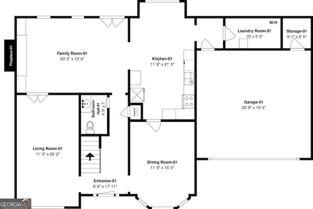 5611 Manassas Run, Stone Mountain, GA 30087 - floor plan