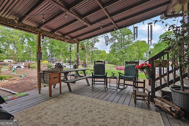deck with stairs