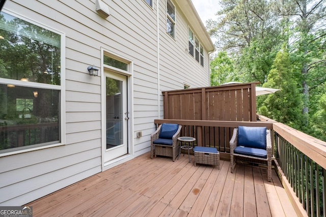view of wooden deck