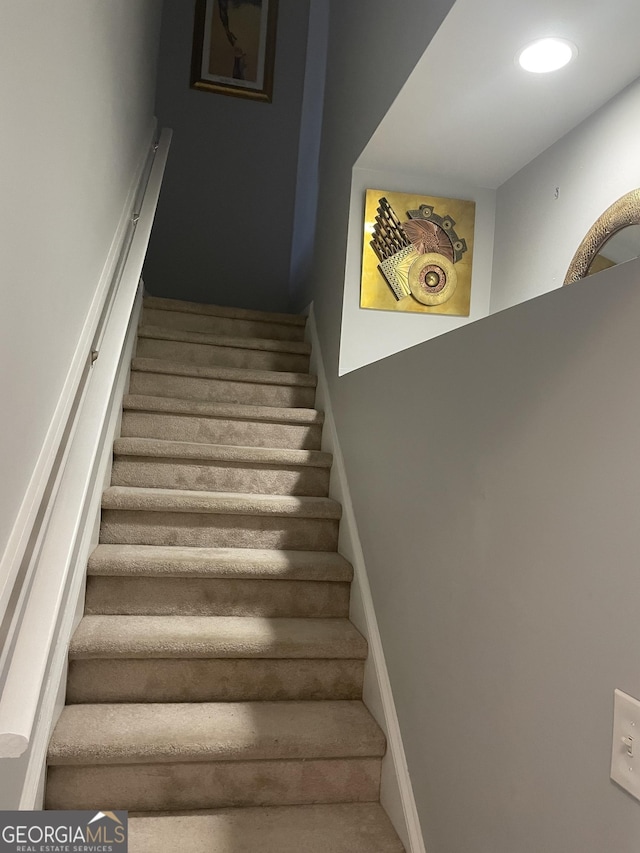 view of stairs