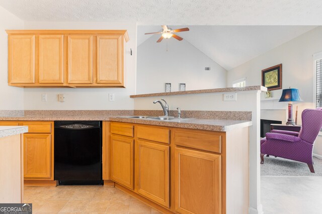 17 Castleview Ct, Jefferson, GA 30549 - kitchen with a sink, a ceiling fan, dishwasher, and light countertops