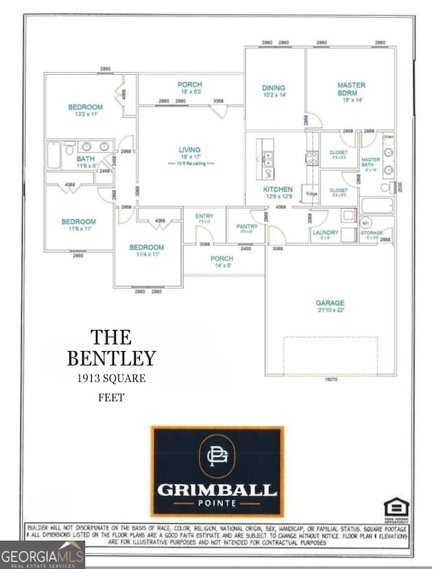 519 Doyle Ln Unit 24, Statesboro, GA 30458 - view of property floor plan