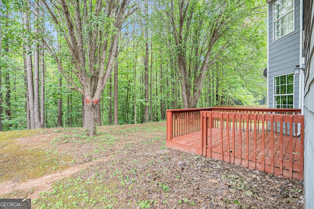 4795 Wilkins Station Dr, Decatur, GA 30035 - view of yard featuring a wooden deck