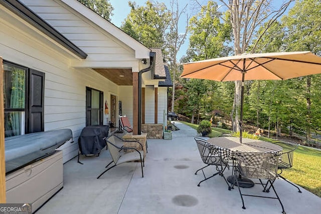 346 Woodland Ln, Hayesville, NC 28904 - view of patio with a grill