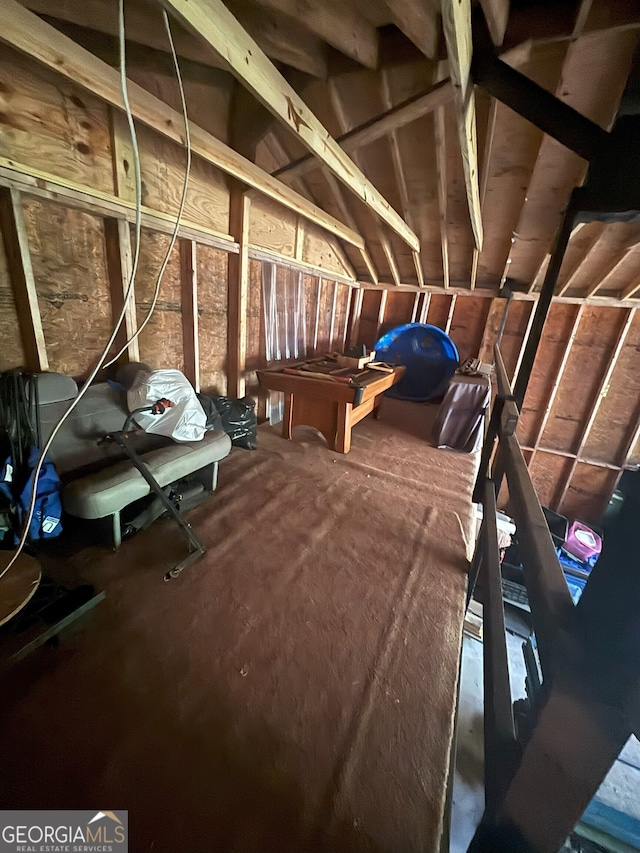 view of attic