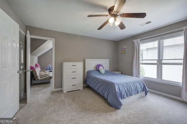 3186 Sail Winds Dr NW, Acworth, GA 30101 - bedroom featuring carpet flooring and ceiling fan