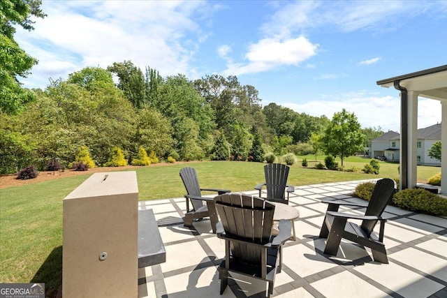 3525 Brynhurst Dr, Cumming, GA 30028 - view of patio with an outdoor fire pit