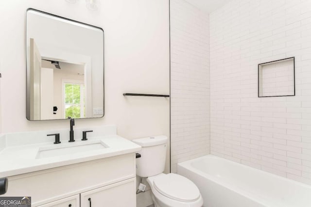 full bath with toilet and vanity