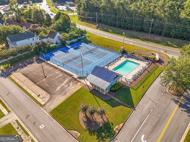birds eye view of property