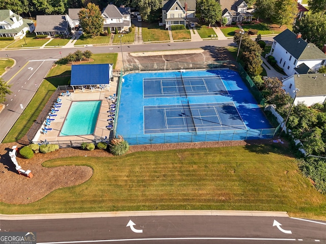 birds eye view of property featuring a residential view