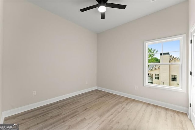 346 Chandler Ct, Alto, GA 30510 - unfurnished room featuring light wood-style floors, baseboards, and ceiling fan