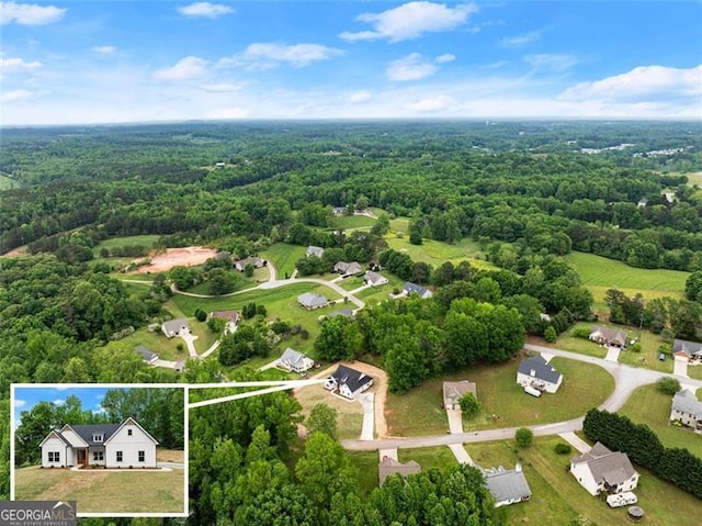 346 Chandler Ct, Alto, GA 30510 - birds eye view of property featuring a wooded view