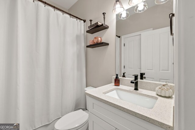 1584 Heartland Path, Hoschton, GA 30548 - bathroom featuring vanity and curtained shower