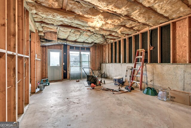 view of basement
