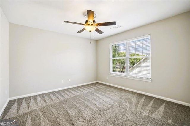 7712 Soaring Eagle Dr, Flowery Branch, GA 30542 - spare room featuring carpet floors and a ceiling fan
