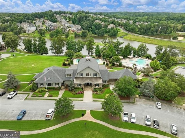 7712 Soaring Eagle Dr, Flowery Branch, GA 30542 - drone / aerial view of a large body of water