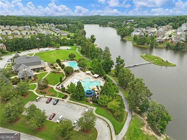 7712 Soaring Eagle Dr, Flowery Branch, GA 30542 - view of property location featuring a large body of water and nearby suburban area