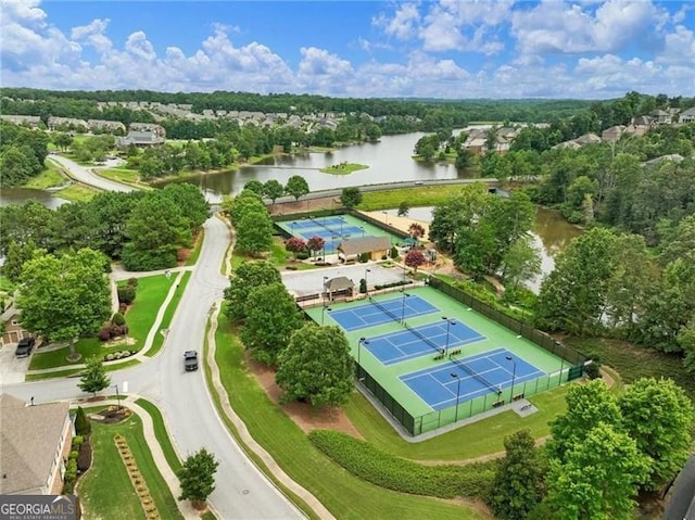 7712 Soaring Eagle Dr, Flowery Branch, GA 30542 - drone / aerial view of a nearby body of water and a tree filled landscape