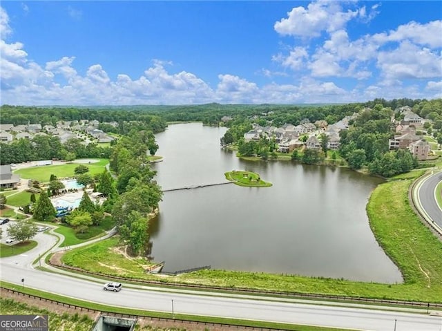 7712 Soaring Eagle Dr, Flowery Branch, GA 30542 - aerial perspective of suburban area with a nearby body of water