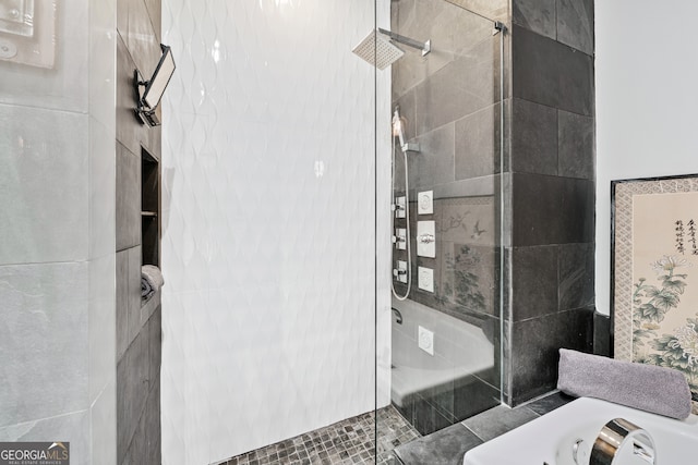 3820 Roswell Rd NE Unit 705, Atlanta, GA 30342 - full bathroom featuring a stall shower
