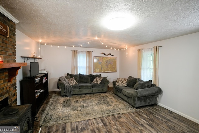 253 Dry Creek Rd, Cedartown, GA 30125 - living area with plenty of natural light, a textured ceiling, and wood finished floors