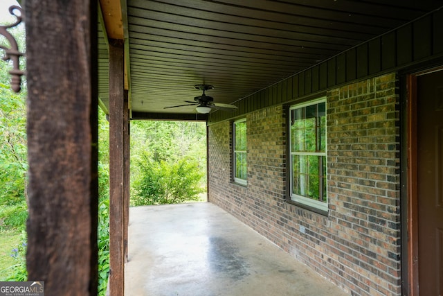 253 Dry Creek Rd, Cedartown, GA 30125 - view of patio with ceiling fan
