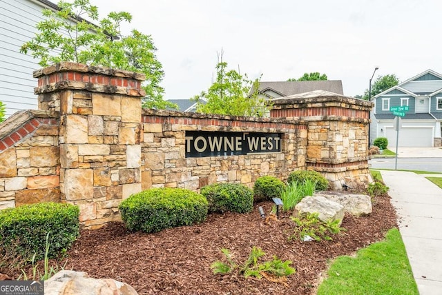 view of community sign