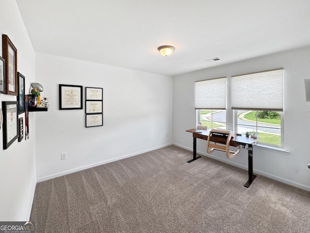 314 Vine Ct, Griffin, GA 30223 - carpeted home office featuring baseboards