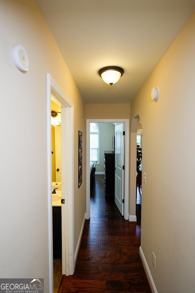 108 Hope Ln, Cedartown, GA 30125 - corridor featuring baseboards and dark wood-type flooring