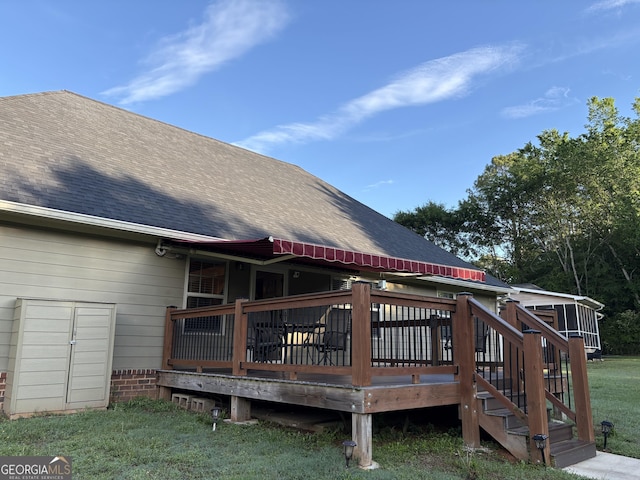 108 Hope Ln, Cedartown, GA 30125 - wooden terrace featuring a yard