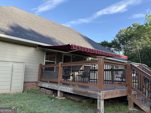 108 Hope Ln, Cedartown, GA 30125 - view of wooden deck