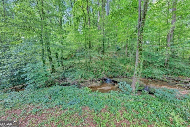 view of landscape with a view of trees