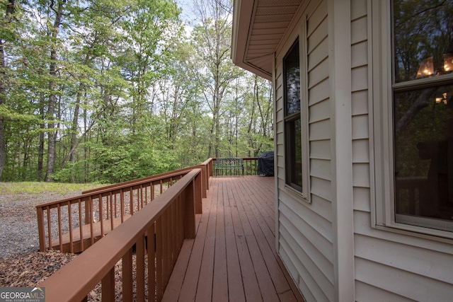 view of wooden deck
