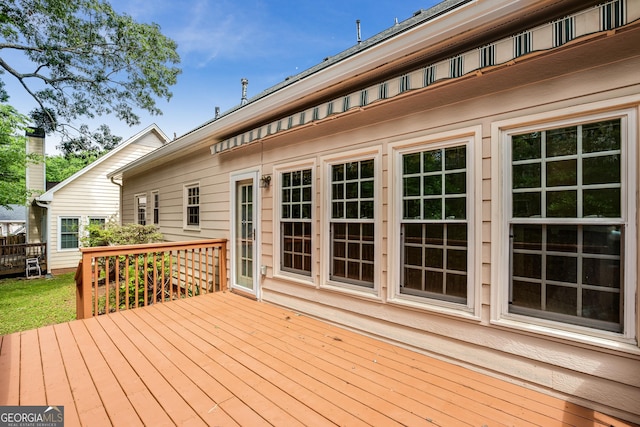 4481 Mccart Cv, Stone Mountain, GA 30083 - view of wooden terrace