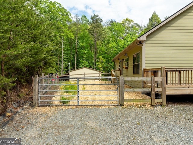view of horse barn