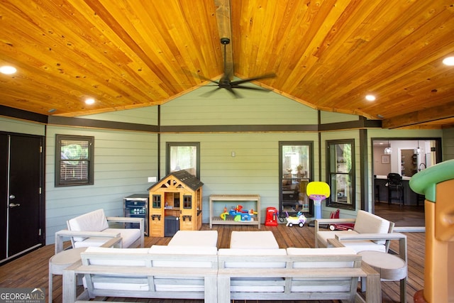 exterior space featuring an outdoor living space