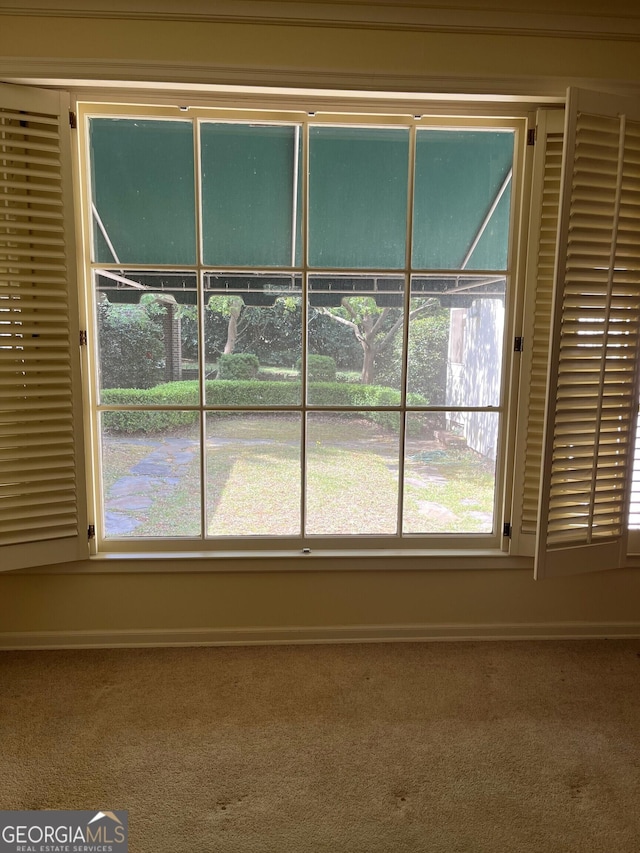 interior details with carpet floors and baseboards