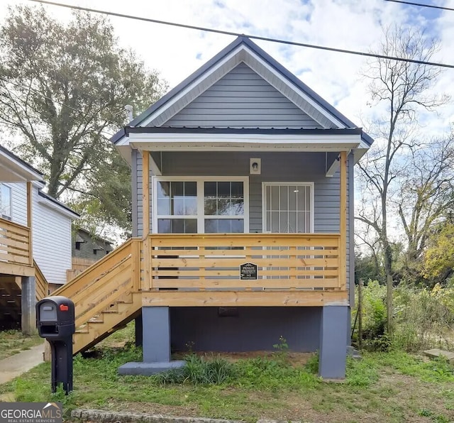 1418 2nd Ave, Macon, GA 31201 - view of front of home with stairway