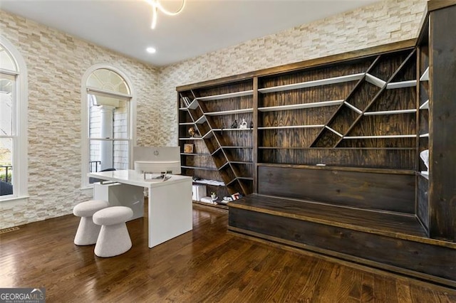 interior space featuring dark wood finished floors