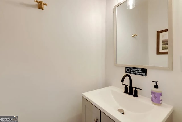 bathroom featuring vanity