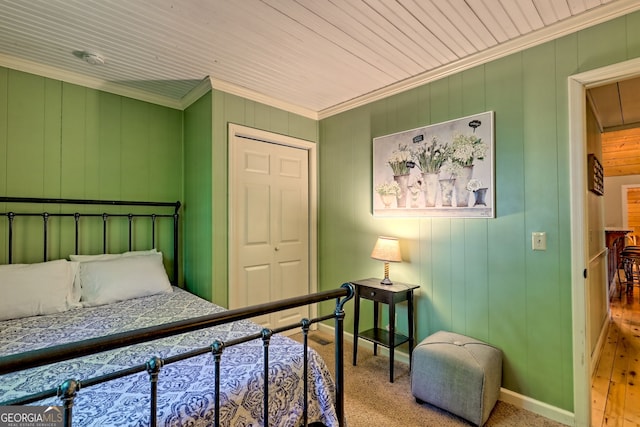 234 Raindance Ln, Clayton, GA 30525 - bedroom featuring crown molding, a closet, and baseboards