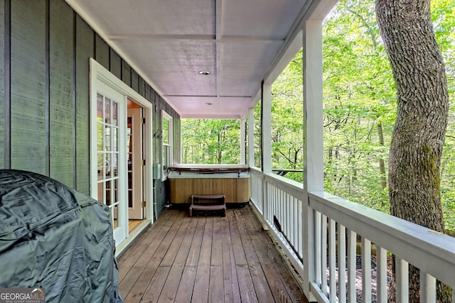 234 Raindance Ln, Clayton, GA 30525 - wooden deck with a hot tub