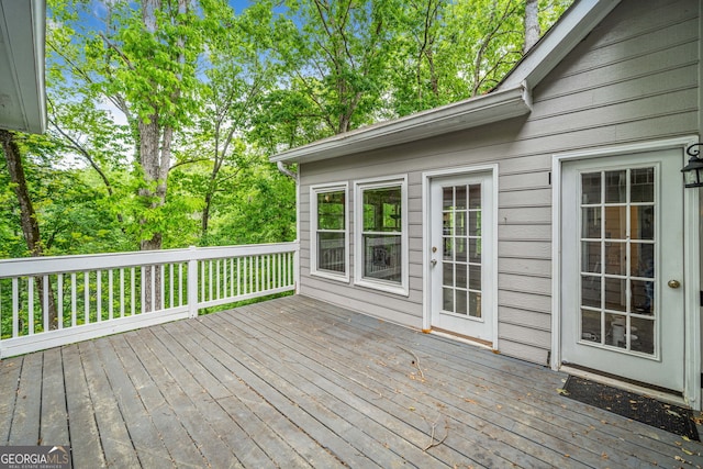 view of wooden terrace