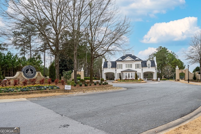 view of road with curbs