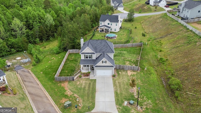 birds eye view of property featuring a residential view